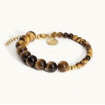 Pulseira Assimétrica Olho de Tigre